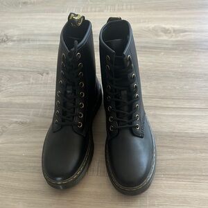 Dr. Martens Black Smooth Leather Boots